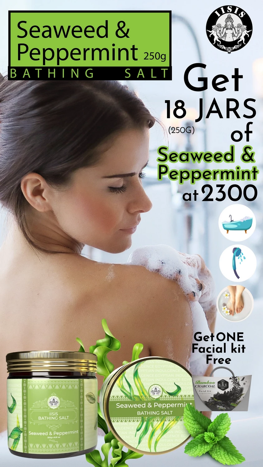 RBV B2B Seaweed & Pepper Bath Salt (250g) -18 Pcs.